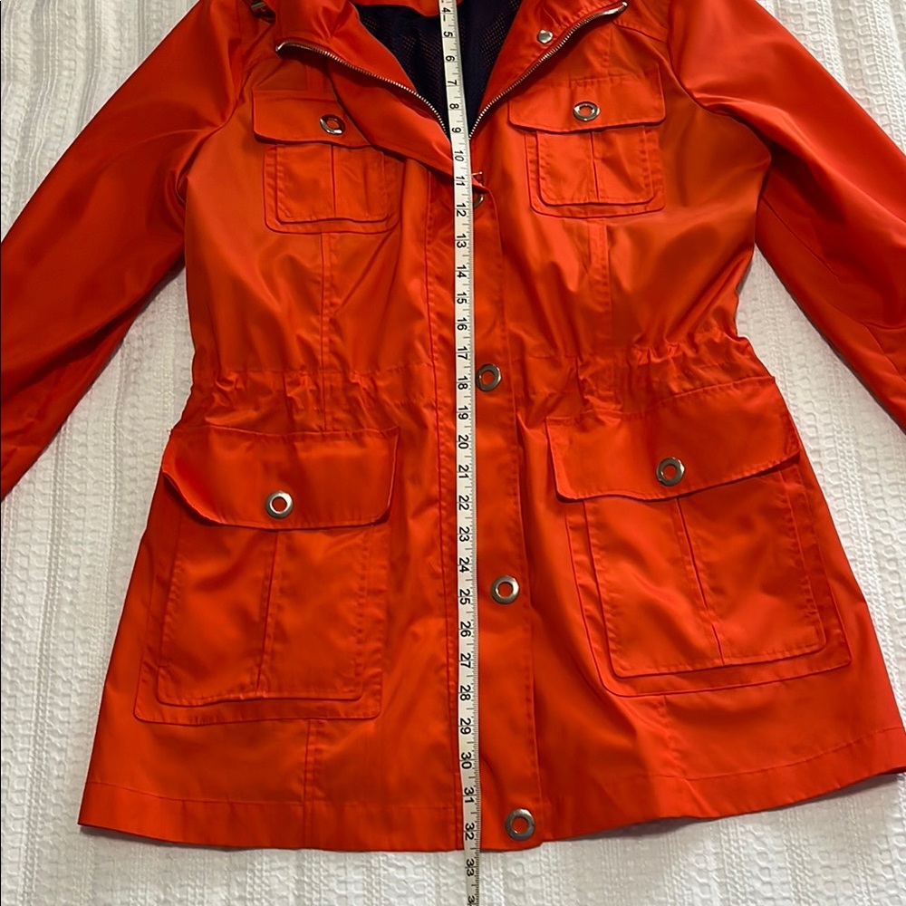 London Fog Orange Spring/Fall Jacket Mid-Length Functional Design - Picture 4 of 4